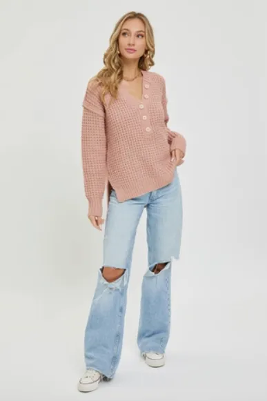 Mauve - Soft Chunky Knit Sweater